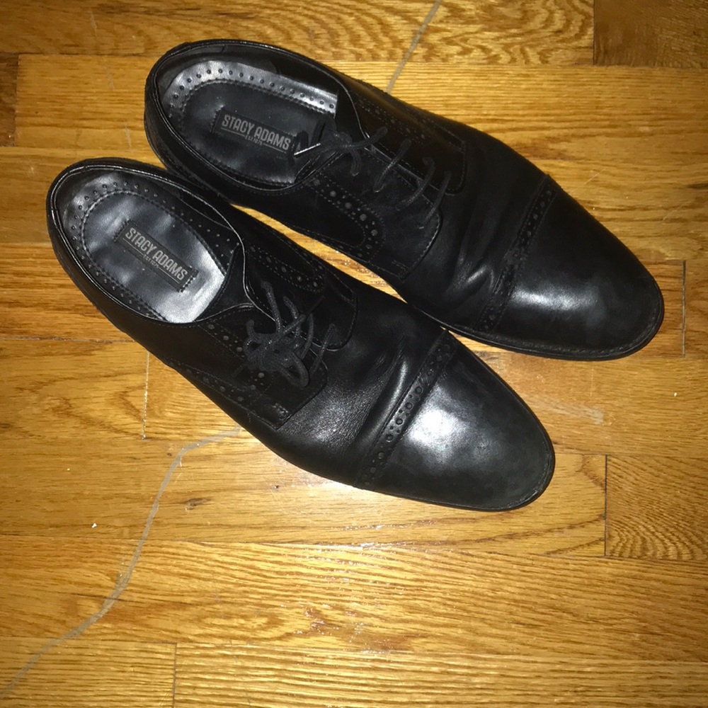 Stacy Adams Mens Black Dress Shoes - Picture 1 of 2
